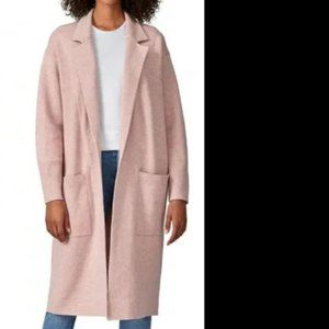 Pink J.Crew Ella open front long sweater blazer